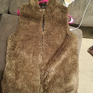 Faux fur vest